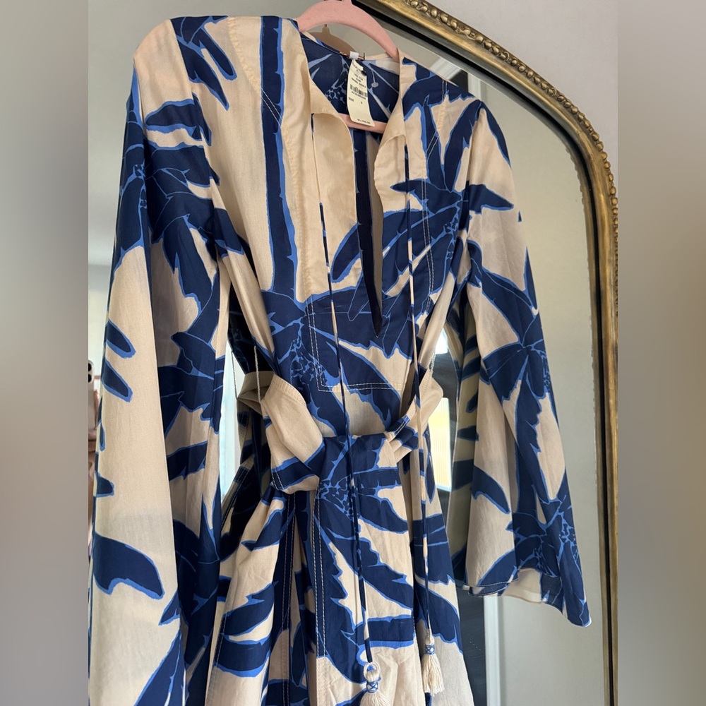 Johanna Ortiz Sotaviento Tunic Blue Palms Dress - Picture 10 of 12